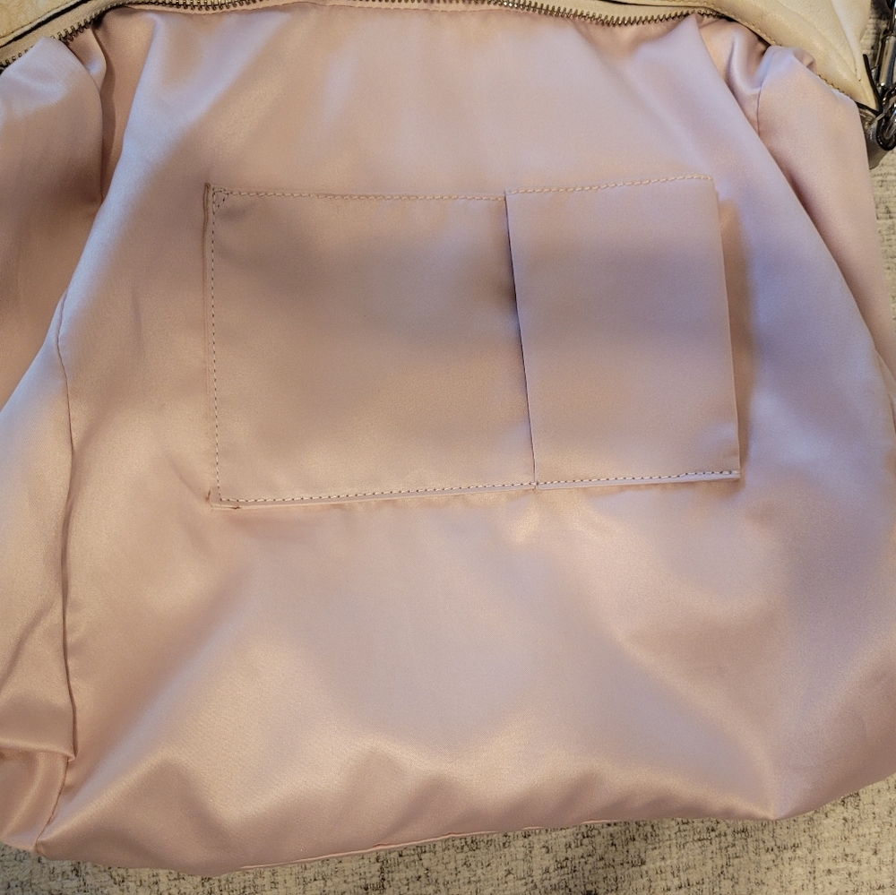 COACH ASHLEY IVORY & SILVER LEATHER CONVERTIBLE SATCHEL TOTE BAG F20104 GUC - Picture 11 of 16